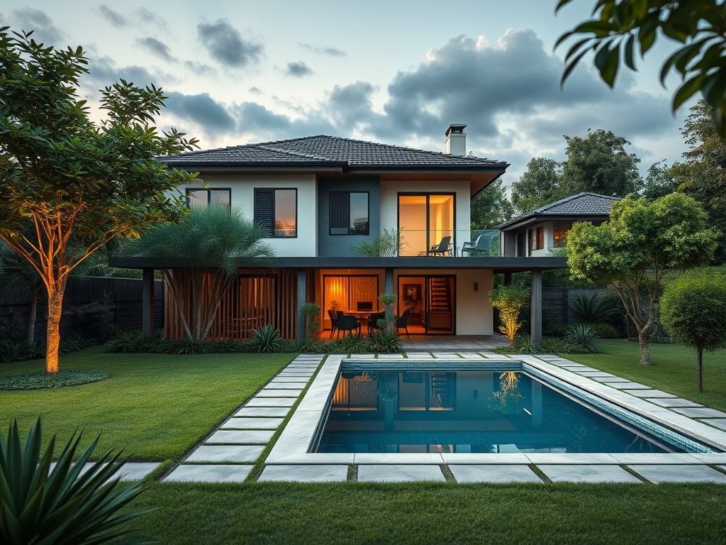 Casa com jardim Casa com jardim